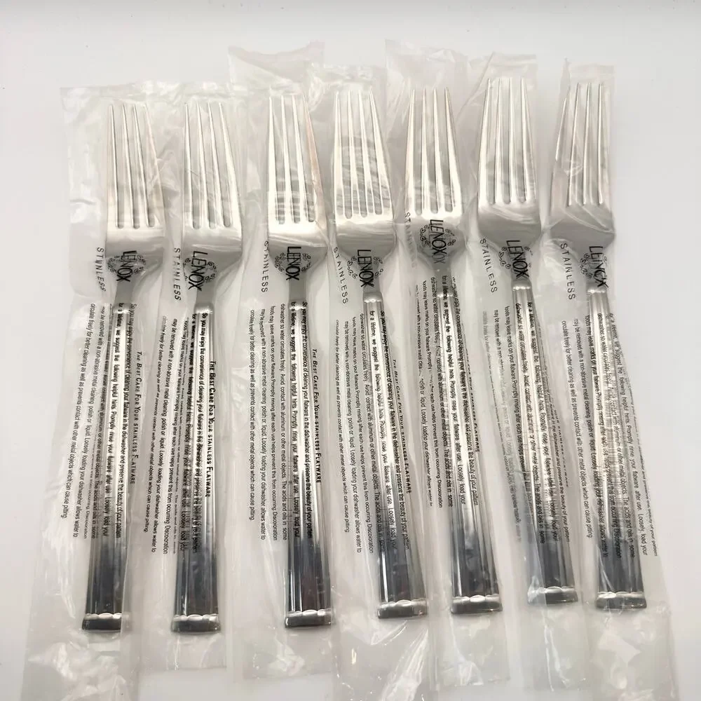 Lenox Stainless Vietnam Lanford New Dinner Forks Set Flatware Replacement 7 Set